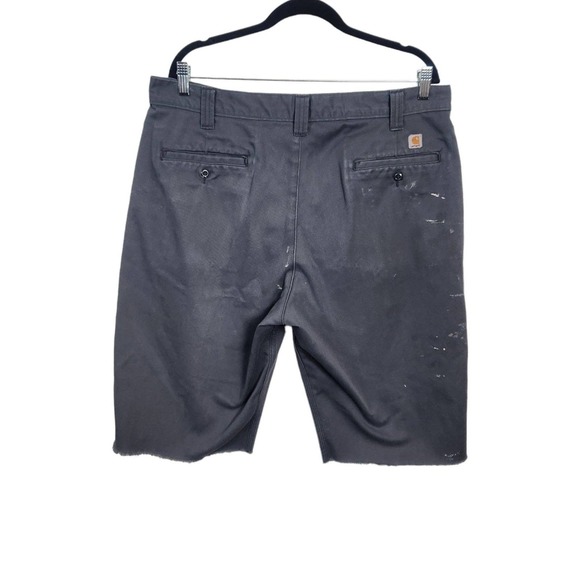 Carhartt Grey Chino Khaki Cut Off Shorts - Picture 6 of 6